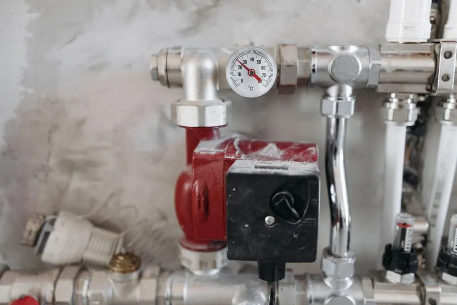 Commercial heating pipework and circulation equipment